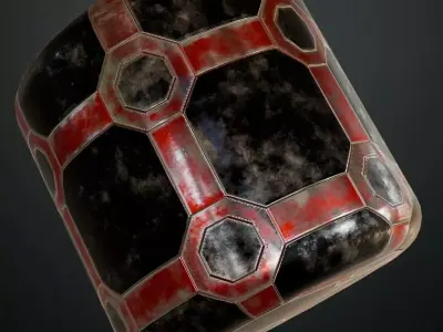 Red Metal Surface PBR Seamless Texture