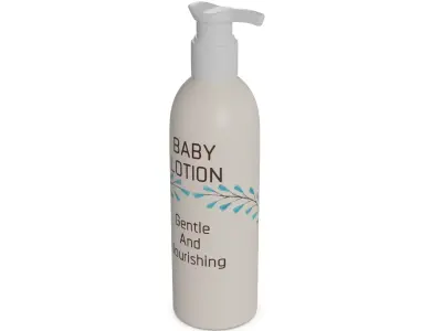 Baby feeding and care Baby Lotion Low-poly 3D model