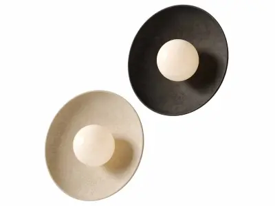 Handmade Ceramic Dish Wall Sconce - Lighting Collective 3D model