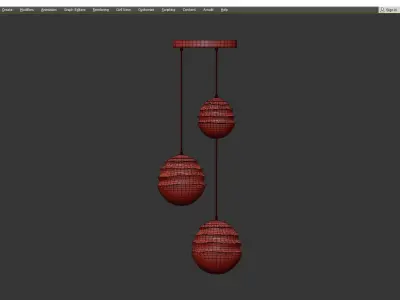 Hanging lamp Vinare Low-poly 3D model