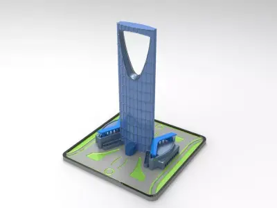 KINGDOM CENTRE TOWER RIYADH 3D print model