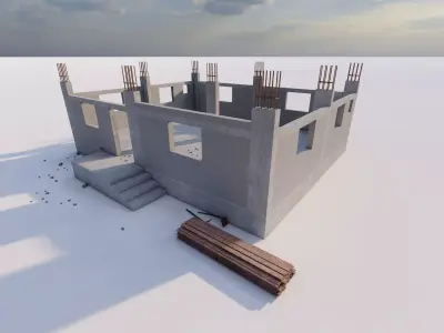 Structural engineering of Concrete frame buildings 3D model