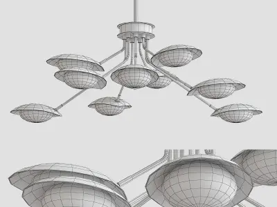 Maxim Lighting Scan 12 LED 9-Light Chandelier Low-poly 3D model
