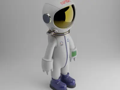 Fantasy spaceman 3D model