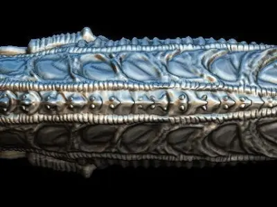 Alien warrior head  3D model