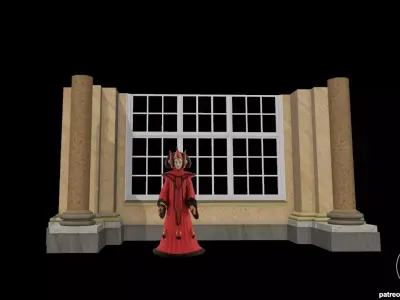 Star Wars Queen Amidala Palace Window Diorama for action figures 3D print model