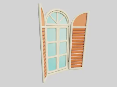 Cartoon Window 24b 3D model