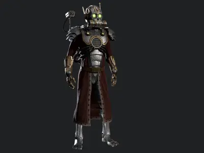 SciFi Cyborg Soldier Low-poly 3D model