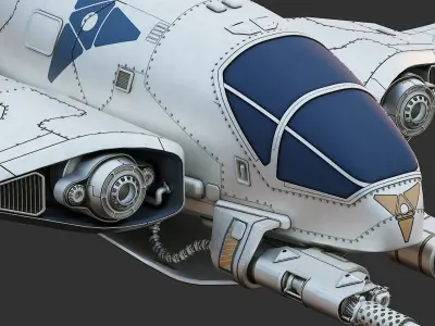 Manta  Space Fighter 3D model