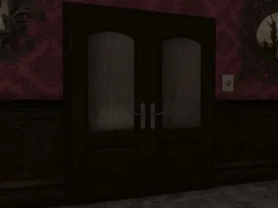 Giant door collection Low-poly 3D model