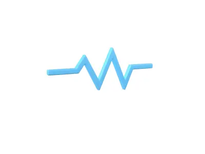 Pulse Symbol v2 002 Low-poly 3D model