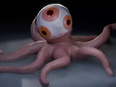 T-Ocellus Alien Earth Low-poly 3D model