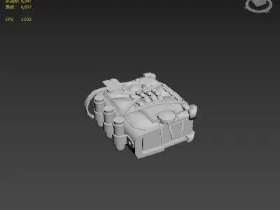 Stylish Cartoon Magic Book Low-poly 3D model