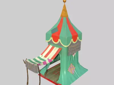Carnival Tent Low-poly 3D model