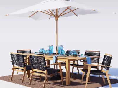 Outdoor furniture  Pottery Barn 3D model