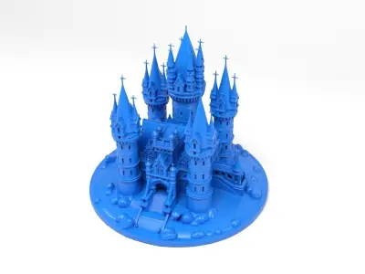 Model castle 3D print model