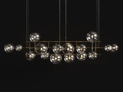 Chandelier Gallotti and Radice Bolle horizontal big 3D model
