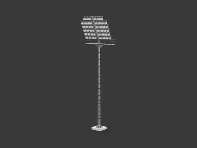 Low poly Stadium Lights 02 3D model