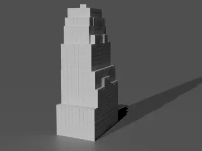 111 John Street NYC Art Deco Skyscraper High Detail  3D print model