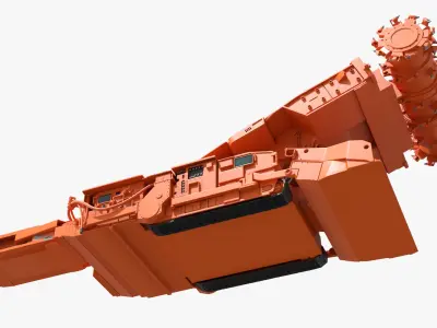  Continuous Mining Machine with Drum Cutter Orange 