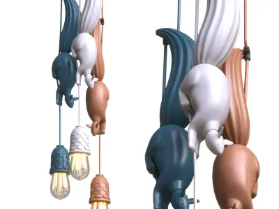 Squirrel Lamp 3D model