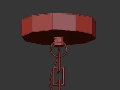 Graham Iron Chandelier 3D model