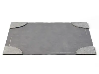 X Crossing 14m x 14m Low-poly 3D model