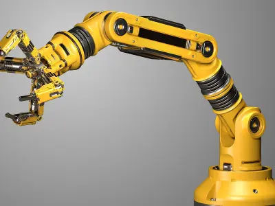 Robotic Arm Rigged and Animated 3D model