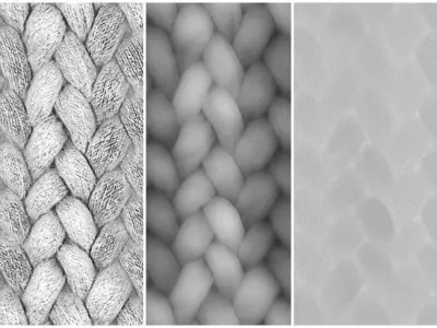 Knitted Fabric VOL01 4K Seamless PNG PBR Textures Texture