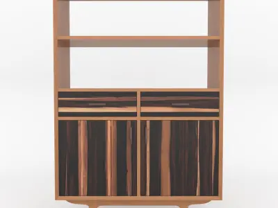 Mid-Century Modern Bookshelves 150 Oslo Low-poly 3D model