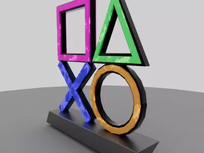 Playstation lamp Free low-poly 3D model