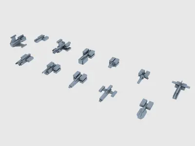 Low-poly Armada submarine Low-poly 3D model
