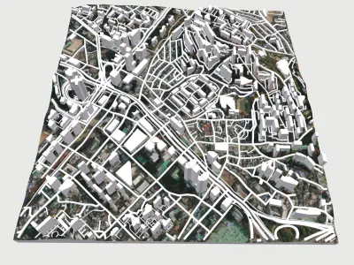 Cityscape Seoul South Korea 3D model