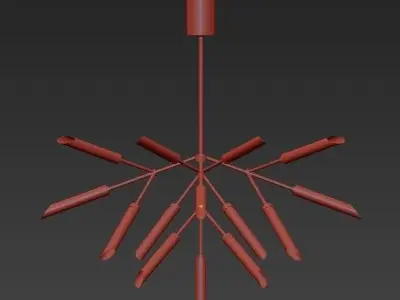 Tech Lighting Spur Grande Chandelier 3D model