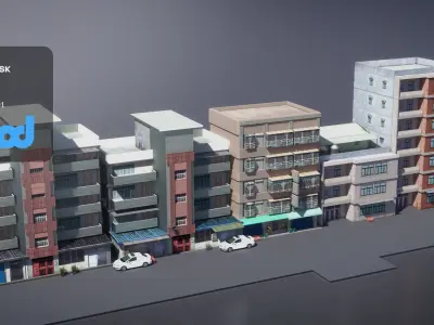 TW Street alley apartment 3D model