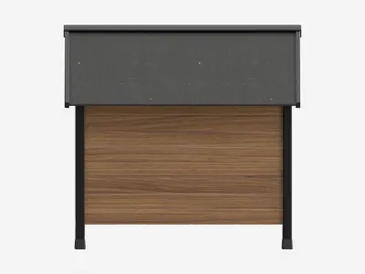 Outdoor Wooden Dog House 02 3D model