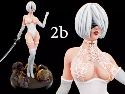 2B - Nier Fanart 3D print model