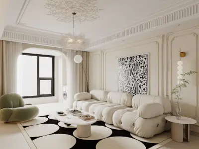 apartment interior scenes    3D model 8
