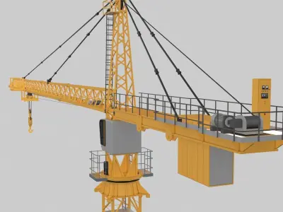 Tower Crane Animated 3D model