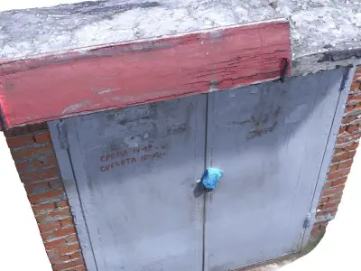 Underground Entrance Red scan 7 Low-poly 3D model