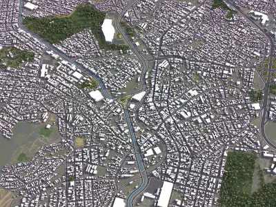 Betim - 3D City Model Low-poly 3D model