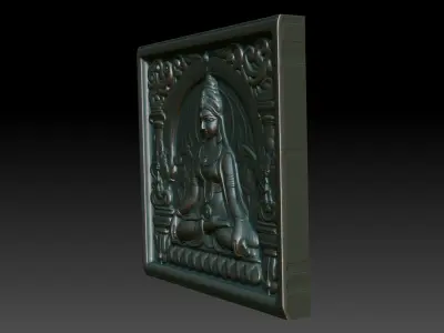 Indian Temple Wall basrelief 25 240619 3D print model