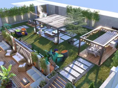 Outdoor Area design  3D model