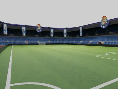 Porto Football Stadium Low-poly 3D model