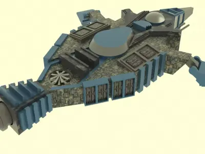 Zenit-E Spaceship  Low-poly 3D model