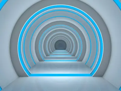 Modern Empty Tunnel 3D model