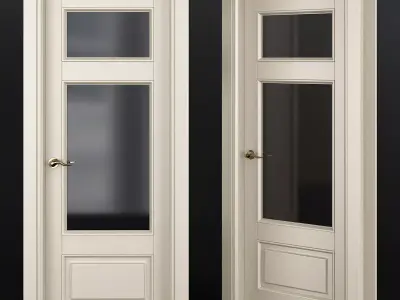 Interior Doors low poly 3d model Low-poly 3D model 8