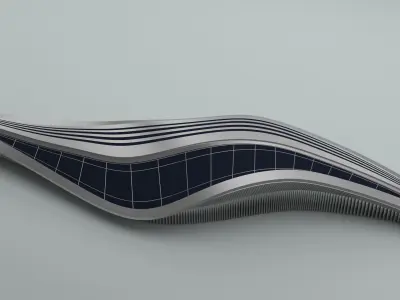 Futuristic building architectural building 3D model