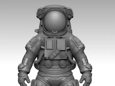 Simple Astronaut Low-poly 3D model