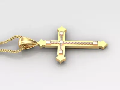 Cross Light Gold 4CP073 3DM STL 3D print model